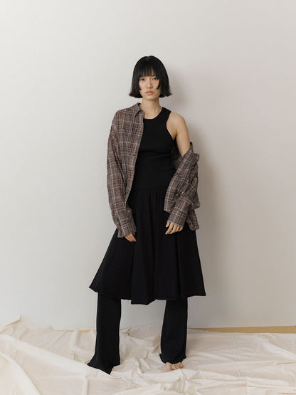 Check Wire Shirt - Brown 4