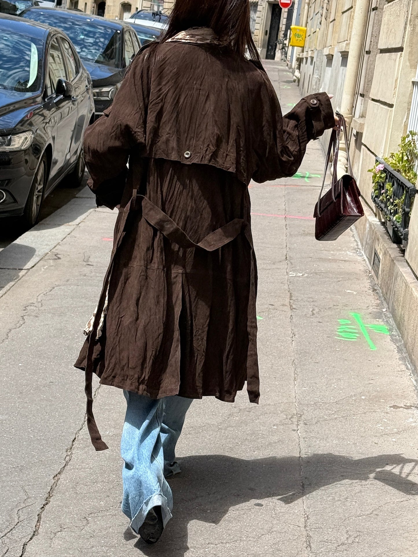 Suede Inkle Trench Coat