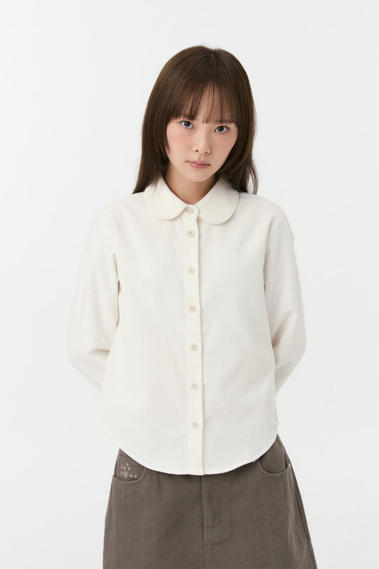 PATTERN MIX COLLAR SHIRT, CORDUROY