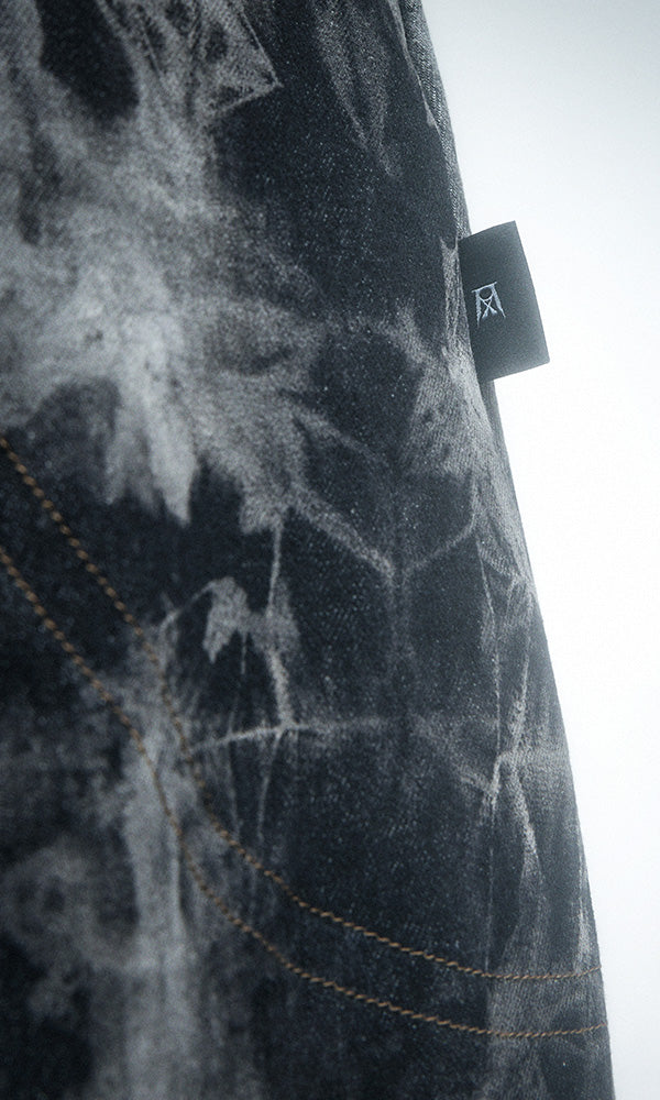 Reculer Pipe dyed denim skirt pants(ブラック) 商品画像3/6