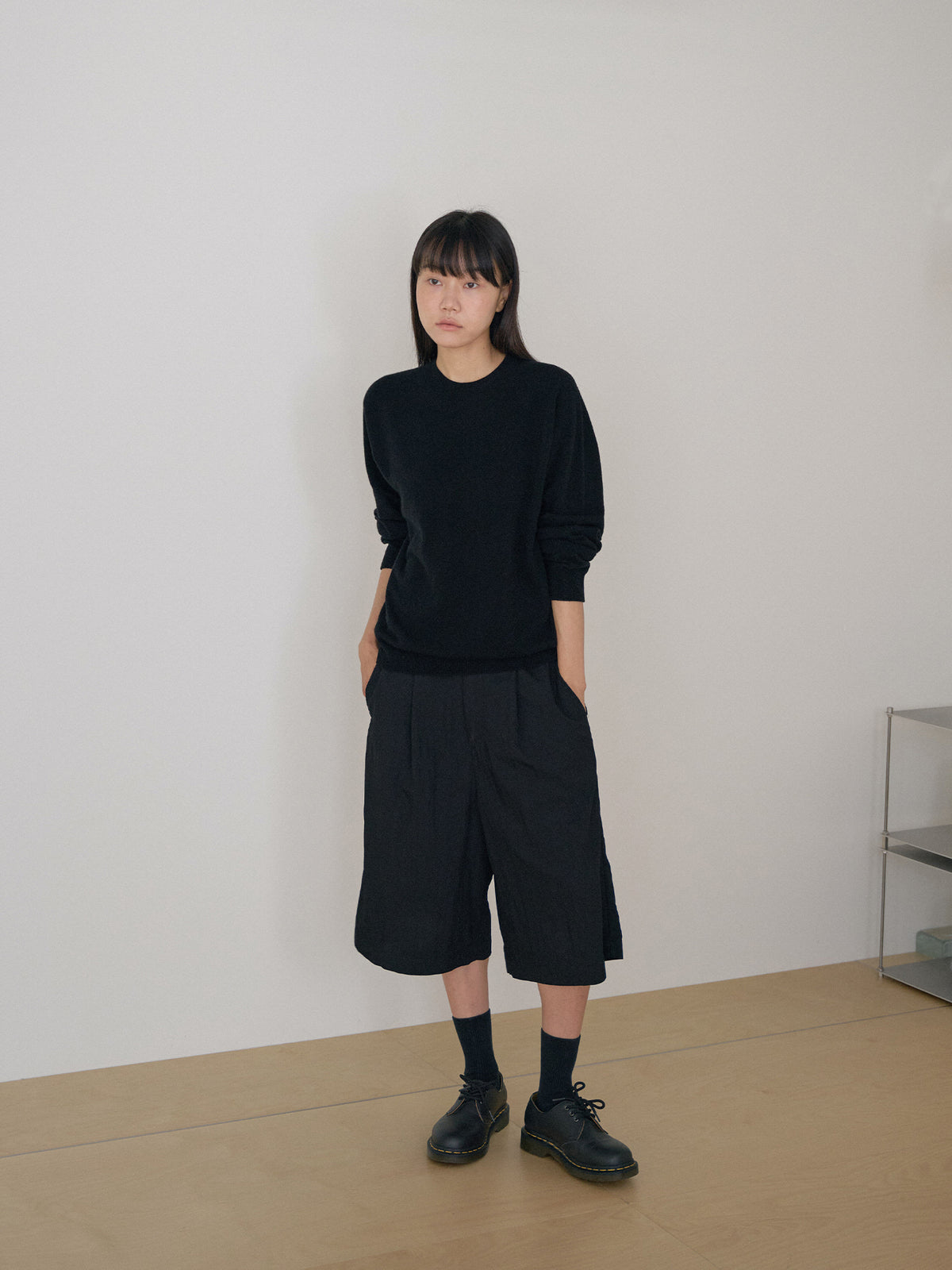Cashmere Round Pullover - Black 7