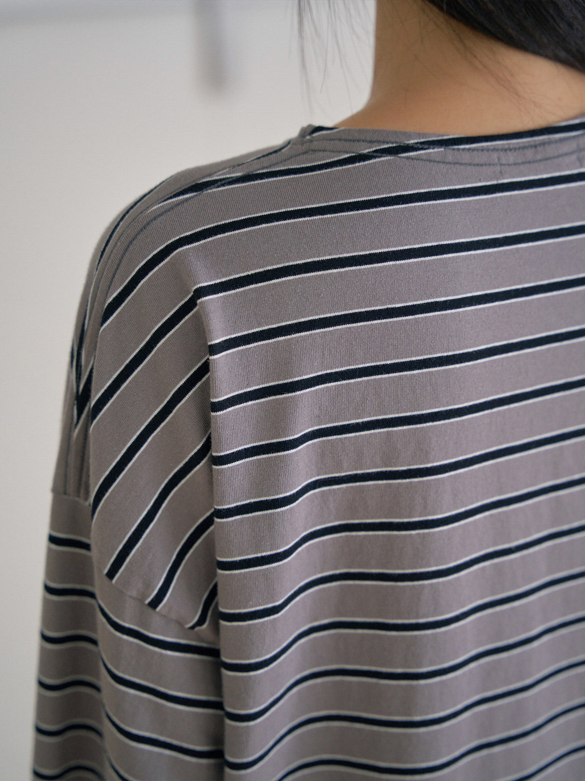 Bridge Boat Neck Long Sleeve - Charcoal 11