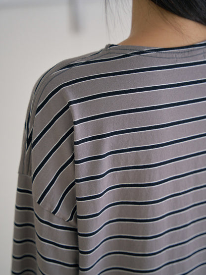 Bridge Boat Neck Long Sleeve - Charcoal 11