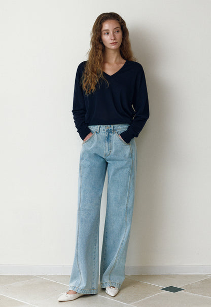 Blanc New Denim Pants - BLUE