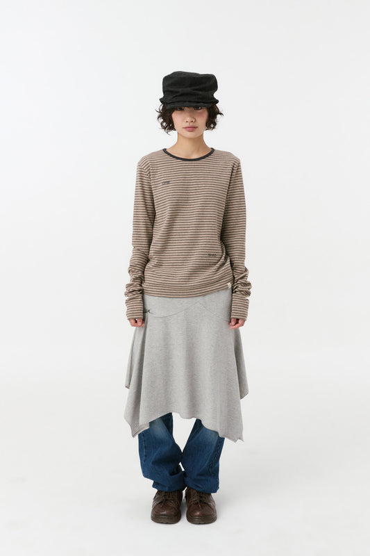 [9/18予約配送] LETTERING LOGO LONG SLEEVE, BROWN