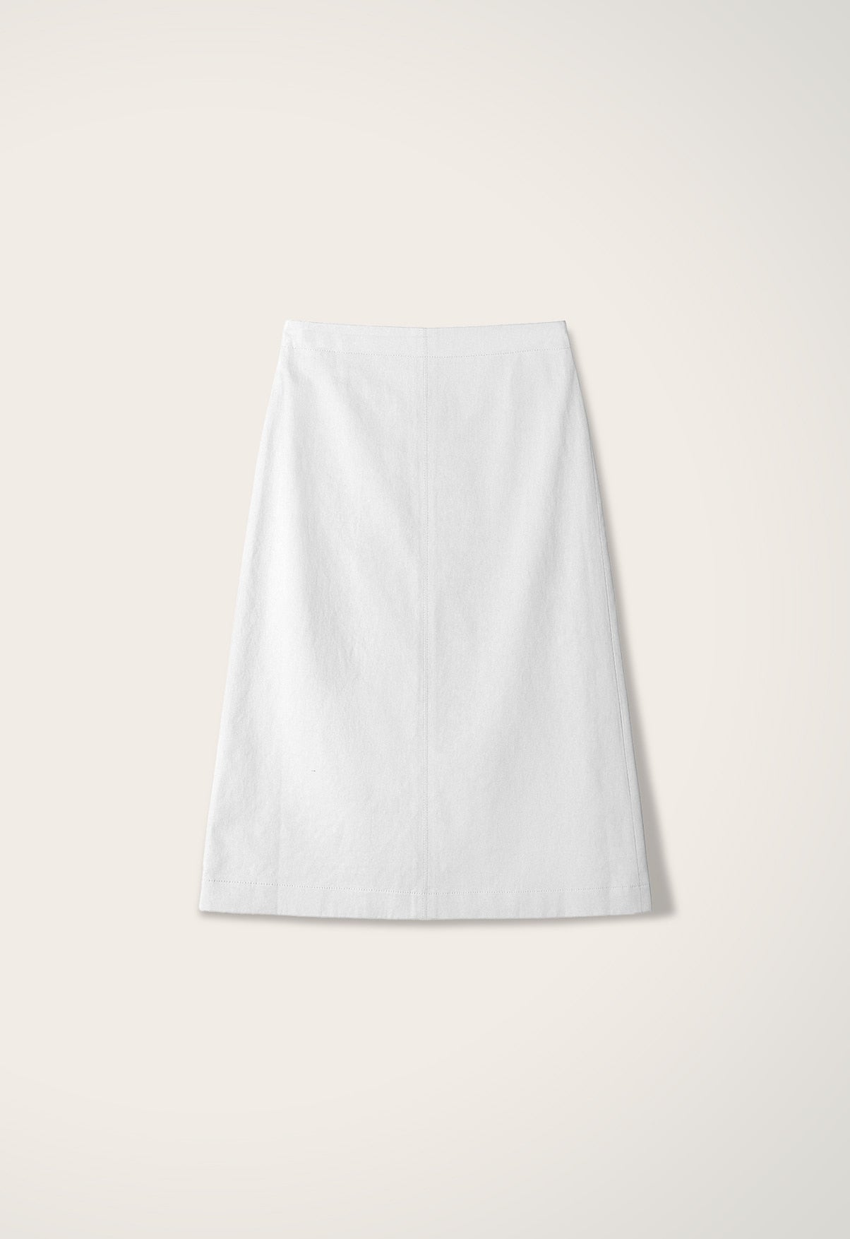 Chino Back-Slit Skirt IVORY