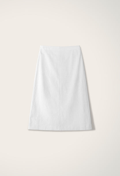 Chino Back-Slit Skirt IVORY