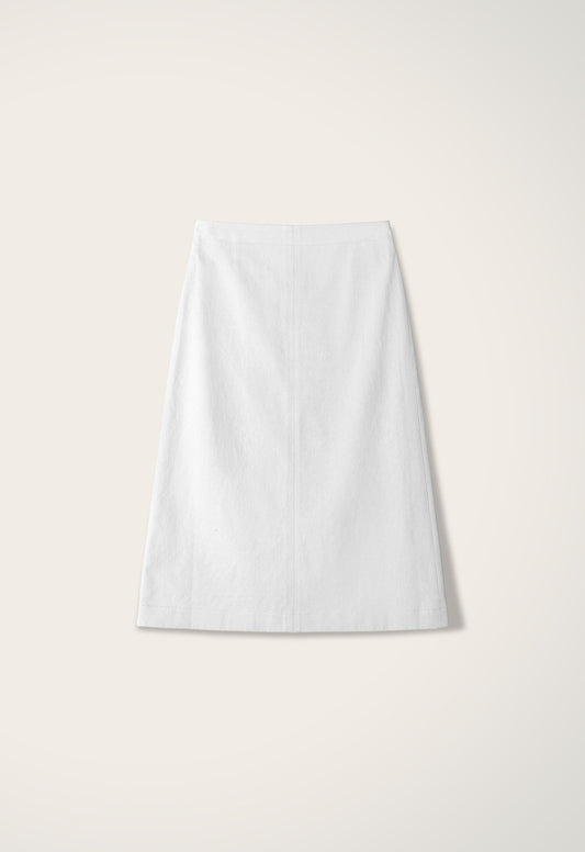 Chino Back-Slit Skirt IVORY