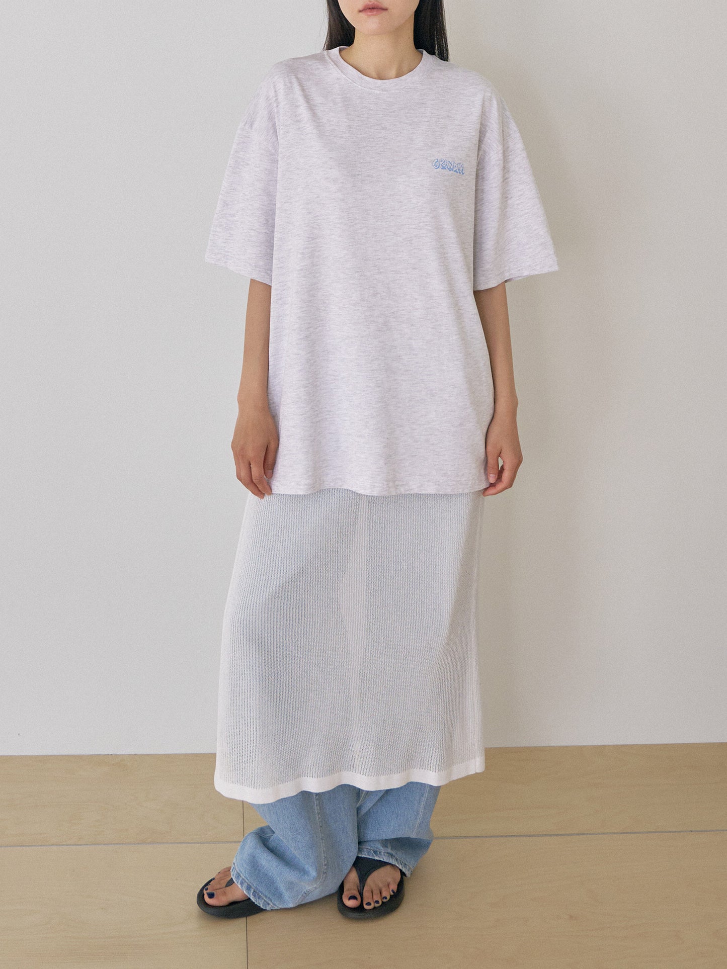 Granma Printing Short Sleeve - Light Gray