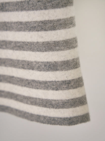 Stripe Square Scarf - Gray 11