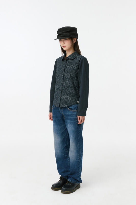 PATTERN MIX COLLAR SHIRT, FLORAL