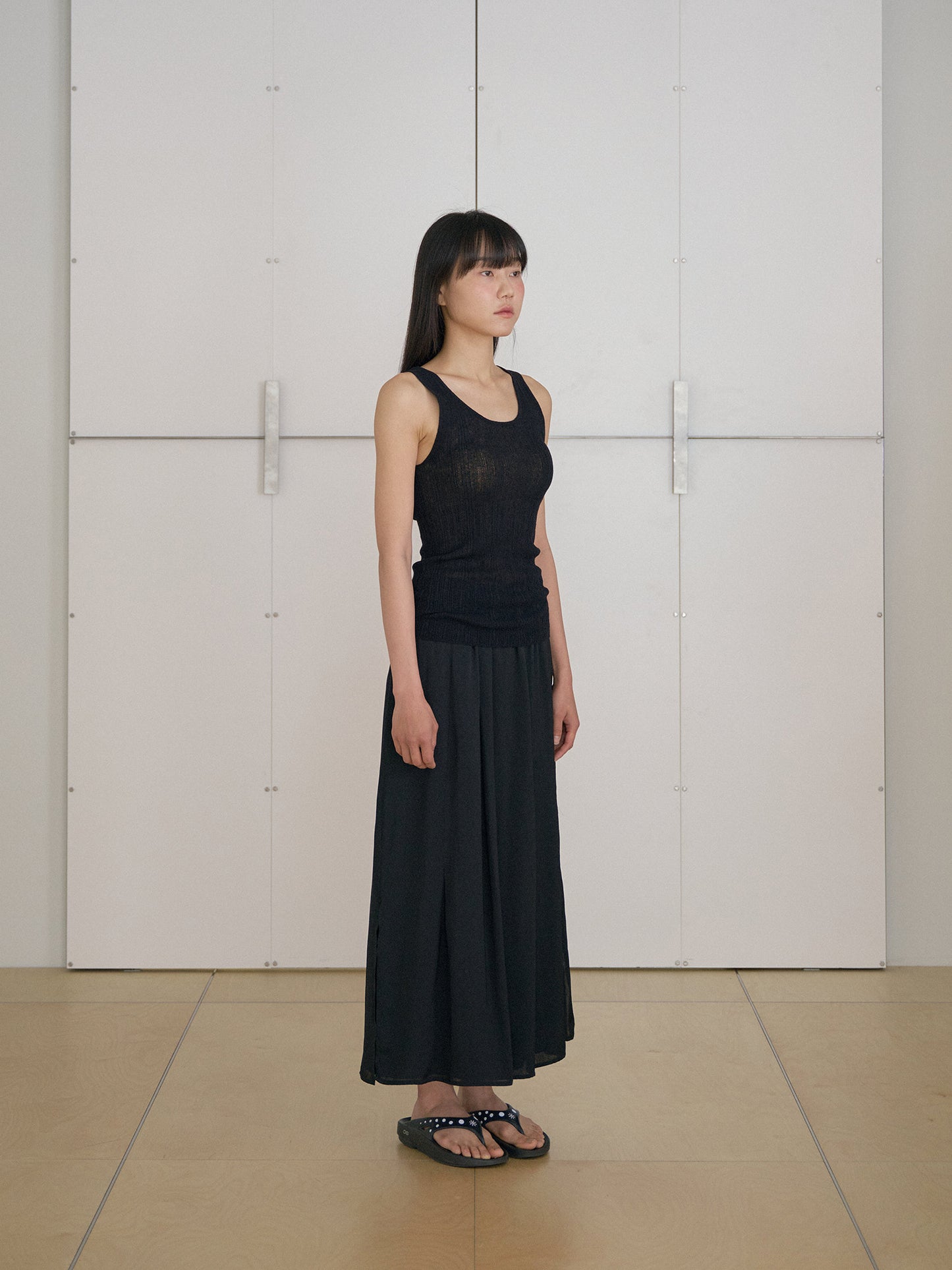 Multi Rib Sleeveless - Black