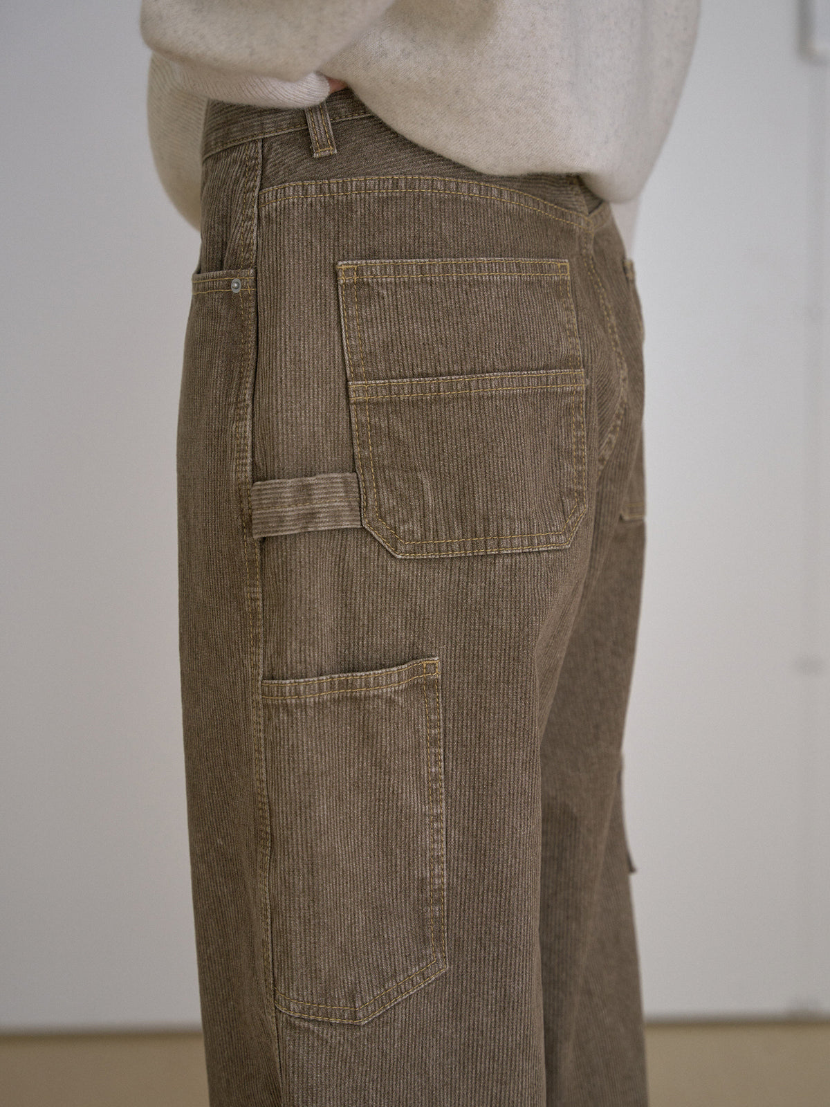 Corduroy Work Pants - Beige 12