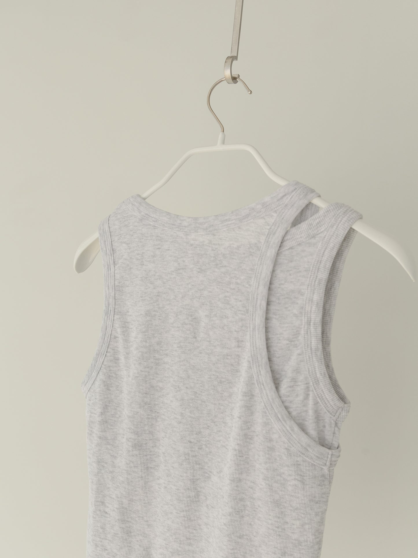 Mei Ribbed Sleeveless-GRAY