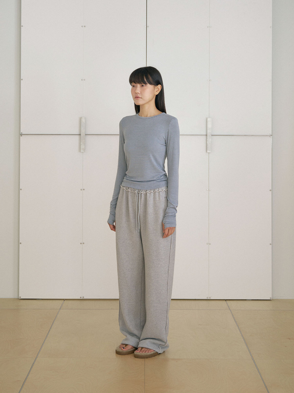 Rib Stripe Long Sleeve - Blue 11