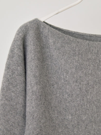 Flow Boat Neck Pullover - Gray 11