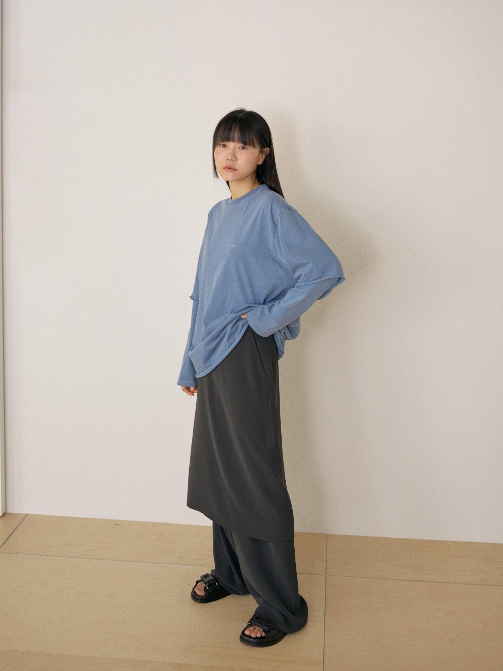 Pigment Layered Long Sleeve - Blue