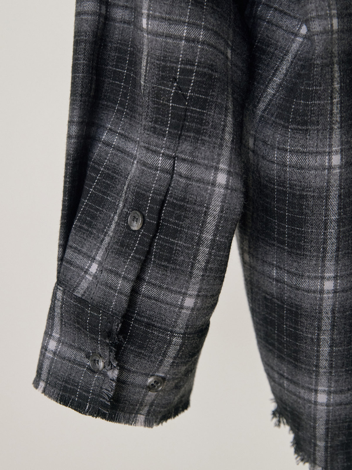 MARAN Fringe Check Shirt - Black 商品画像18/19