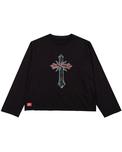 Scarred cross LS(black)