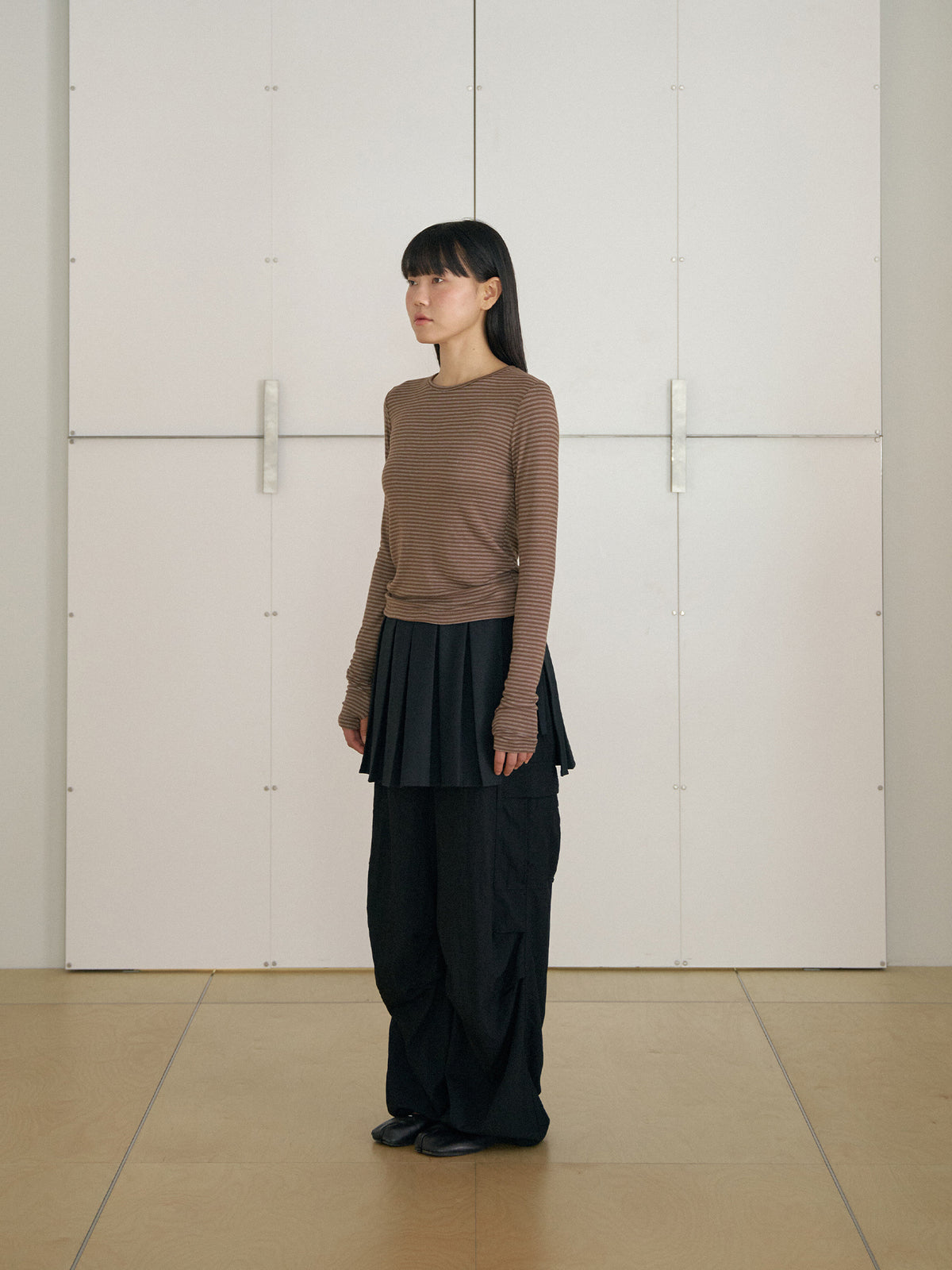MARAN Rib Stripe Long Sleeve - Brown 商品画像15/21