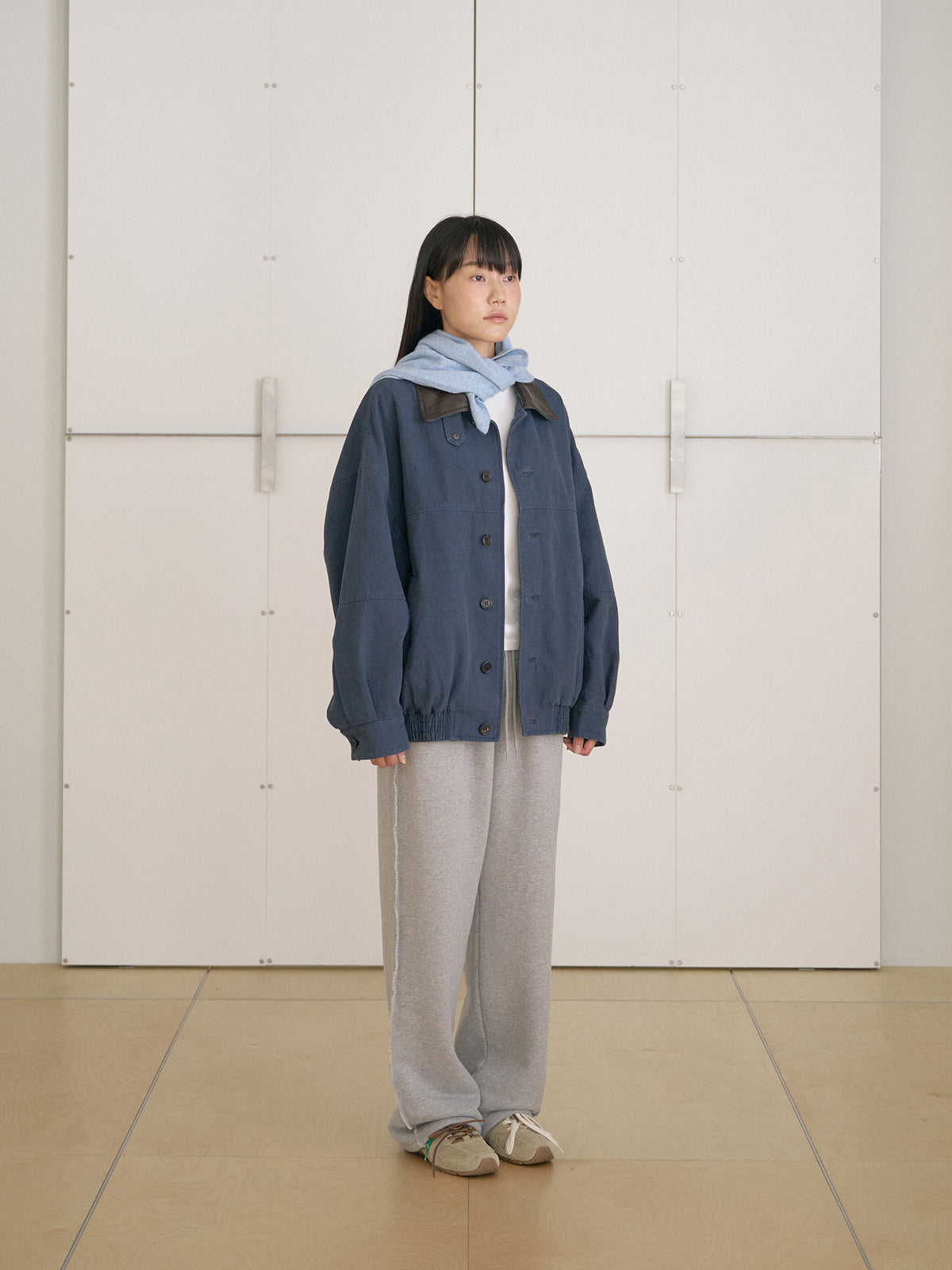 MARAN Cashmere Square Scarf - Blue 商品画像21/21