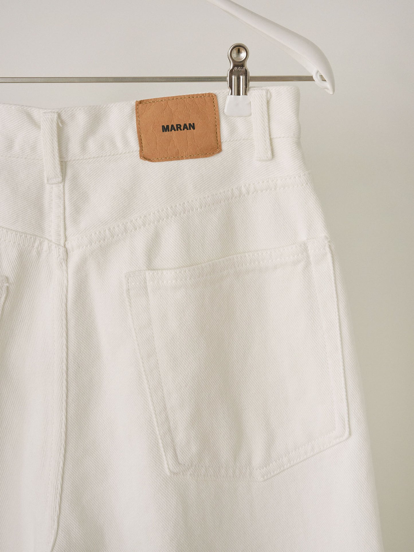 Cutoff Denim Shorts - Ivory