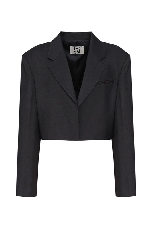 [Love You So Much] Crease Line Cropped Blazer