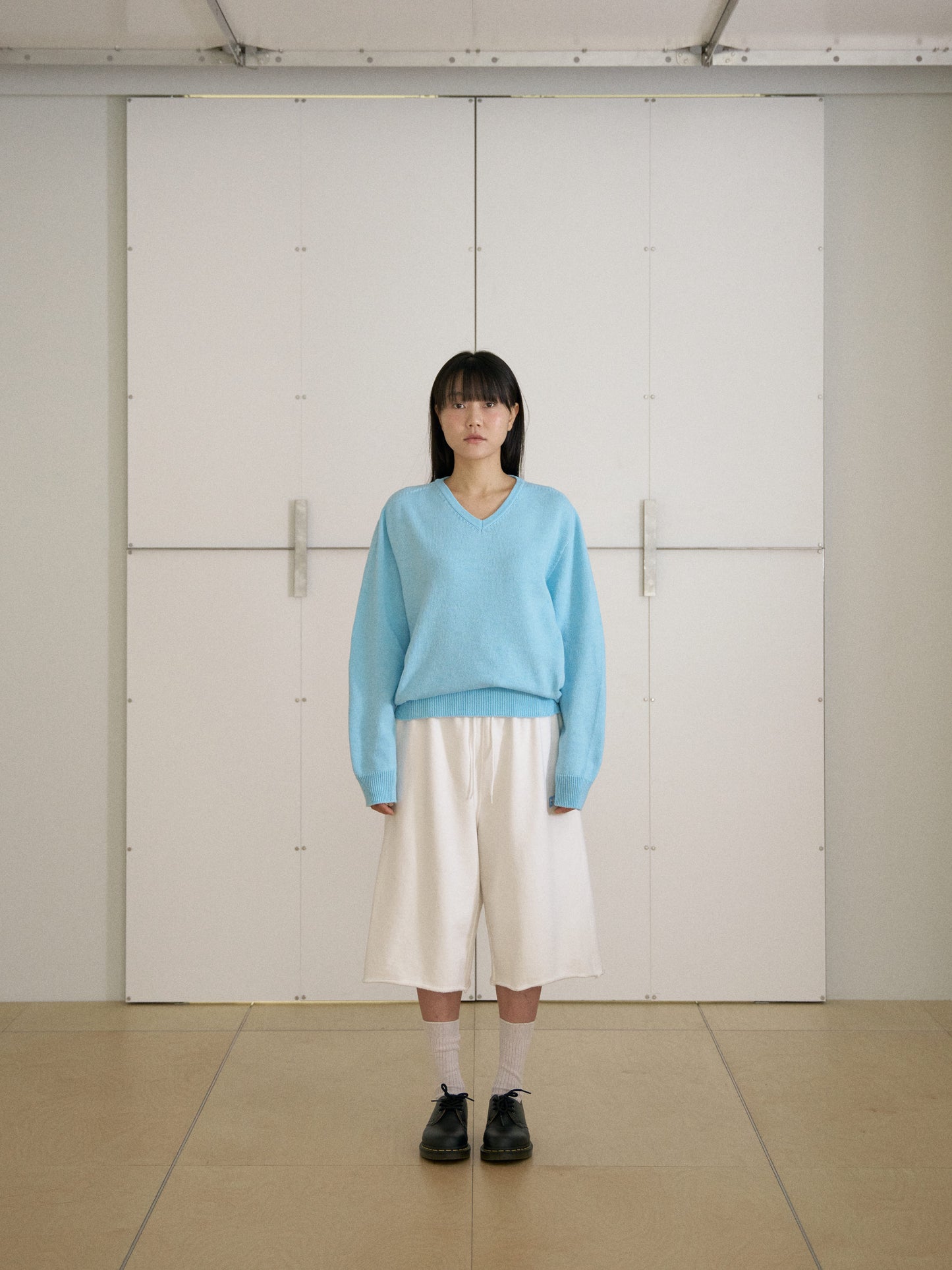Cutoff Half Sweatpants - Ivory