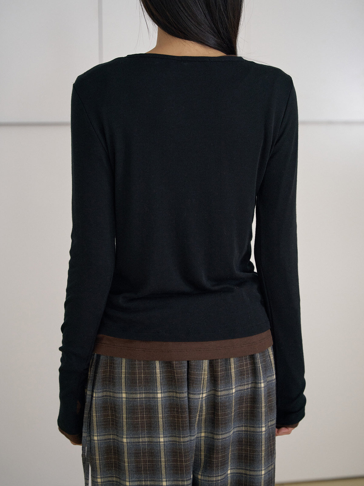 MARAN Finger Hole Long Sleeve - Black 商品画像13/21
