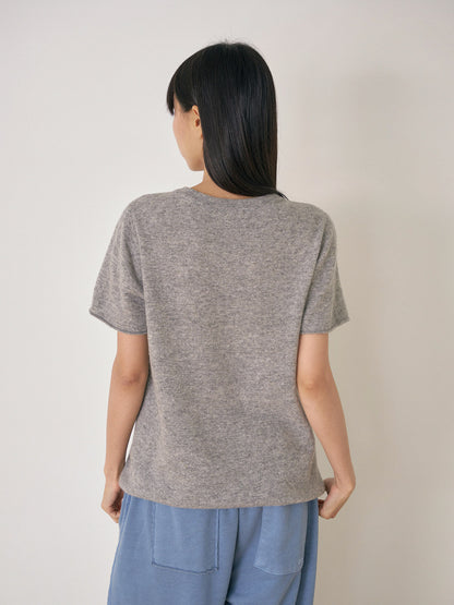 Cutoff Short Sleeve Pullover - Gray 11