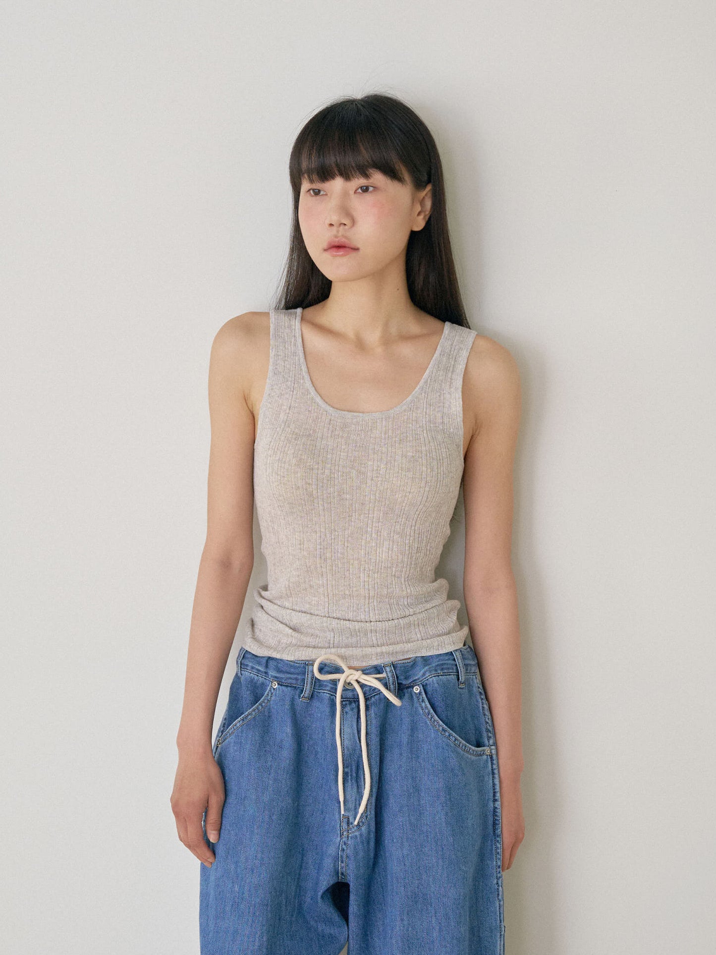 Multi Rib Sleeveless - Gray