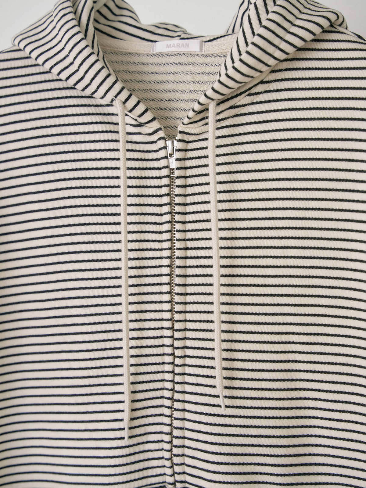 MARAN Stripe Hoodie Zip-up - Ivory 商品画像19/21