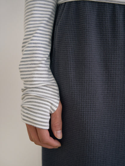 Rib Stripe Long Sleeve - Ivory 8