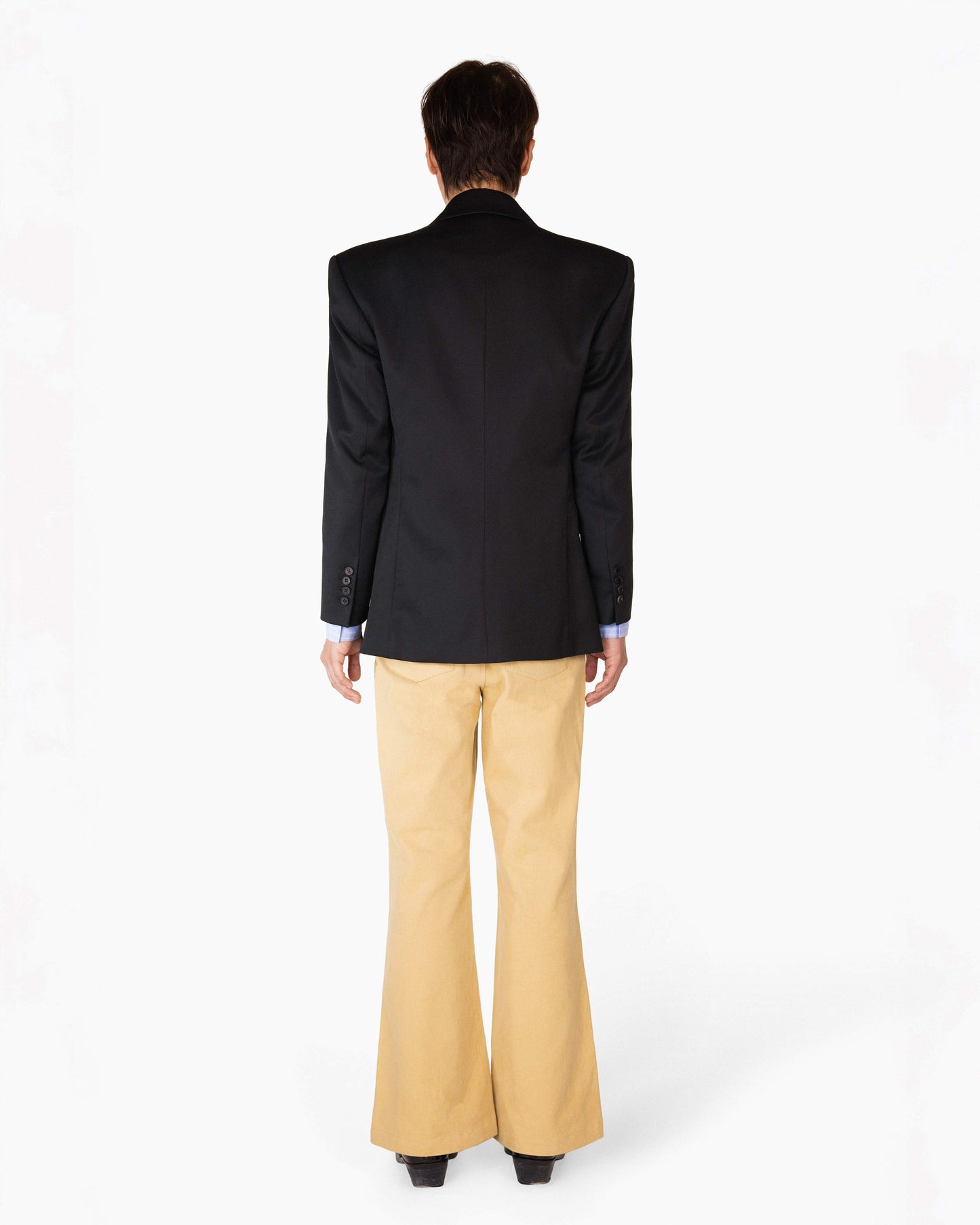 【REVURA レビュ―ラ】SERGE WOOL DOUBLE BREASTED JACKET - BLACK