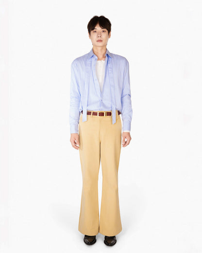 【REVURA レビュ―ラ】BRILLER PIN STRIPE SHIRTS - SKYBLUE