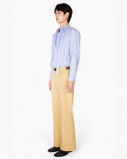 【REVURA レビュ―ラ】BRILLER PIN STRIPE SHIRTS - SKYBLUE