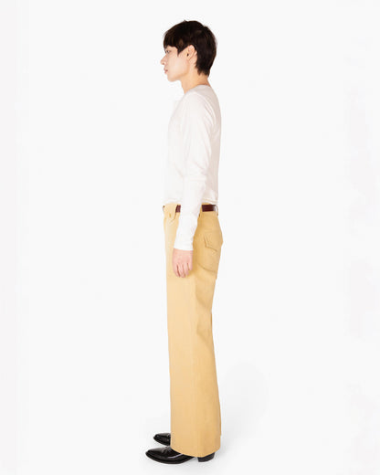 【REVURA レビュ―ラ】RÊVE COTTON MODAL RIBBED HENLEY SHIRTS - IVORY