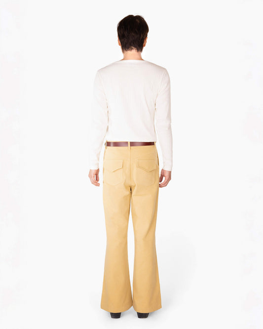 REVURA RÊVE COTTON MODAL RIBBED HENLEY SHIRTS - IVORY