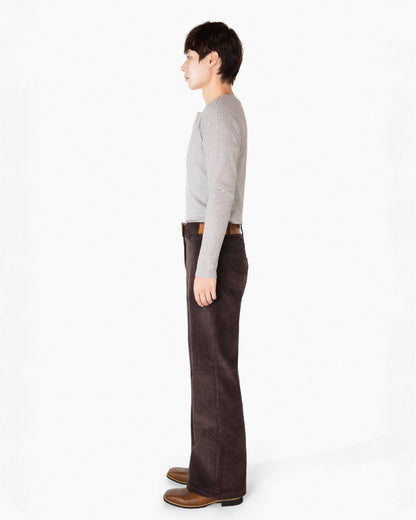 REVURA RÊVE COTTON MODAL RIBBED HENLEY SHIRTS - GRAY