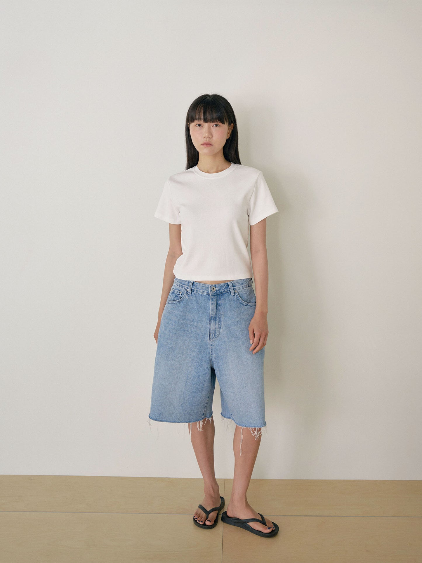 Cone Mills Cutoff Denim Shorts - Indigo