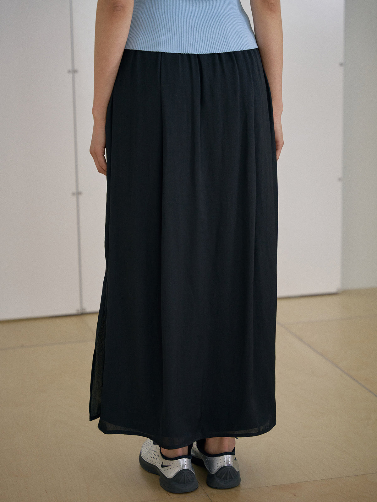 Layered Wrap Pants - Black 11