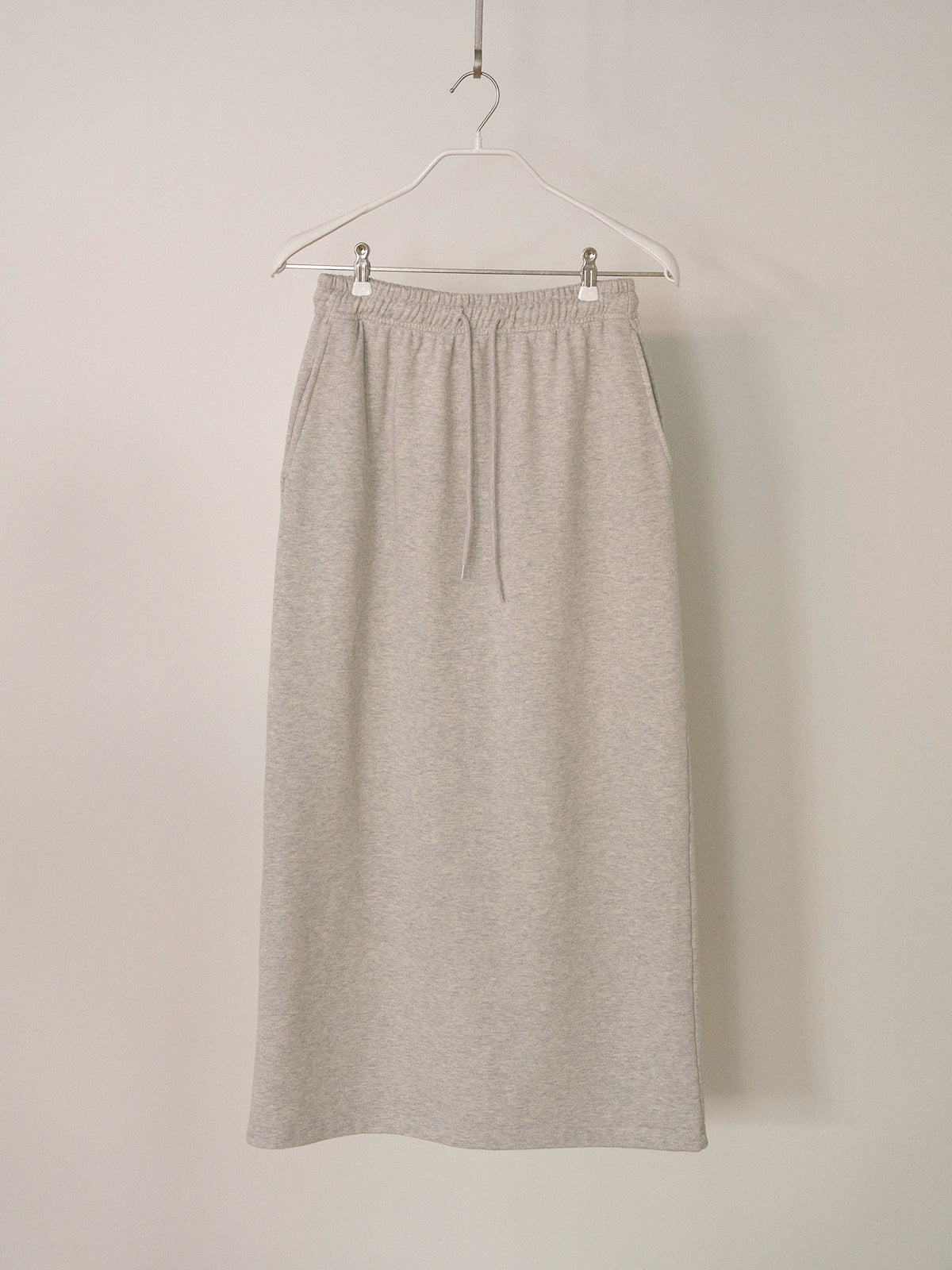 MARAN Center Slit Sweat Skirt - Light Gray 商品画像14/17