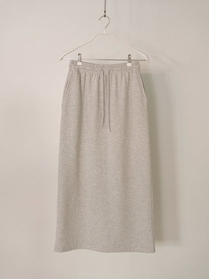 MARAN Center Slit Sweat Skirt - Light Gray 商品画像14/17