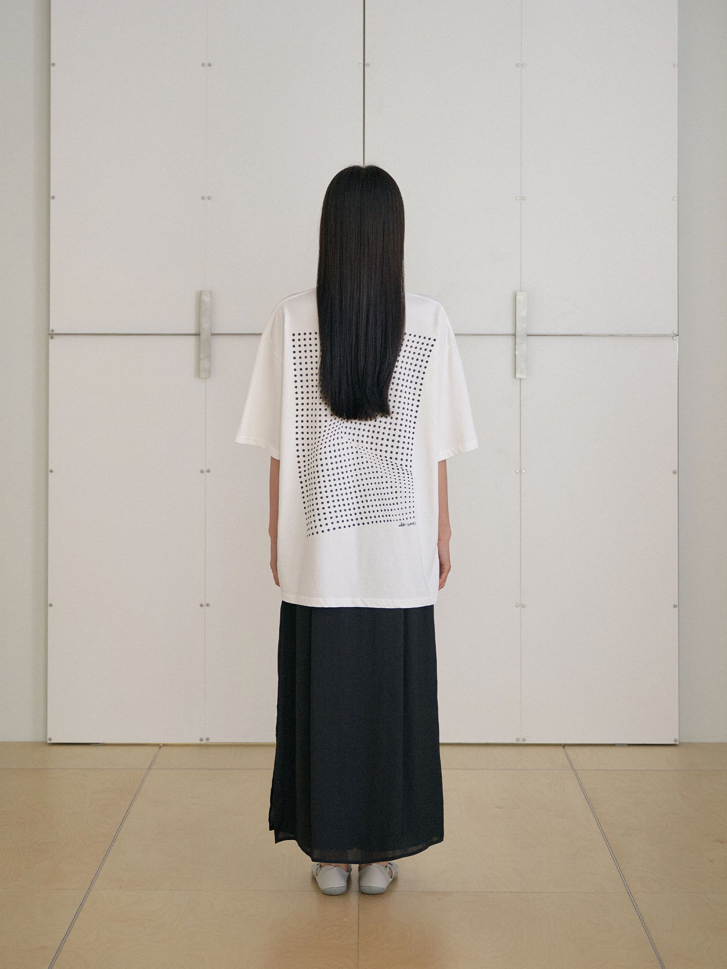 Dot Printing Short Sleeve - Ivory