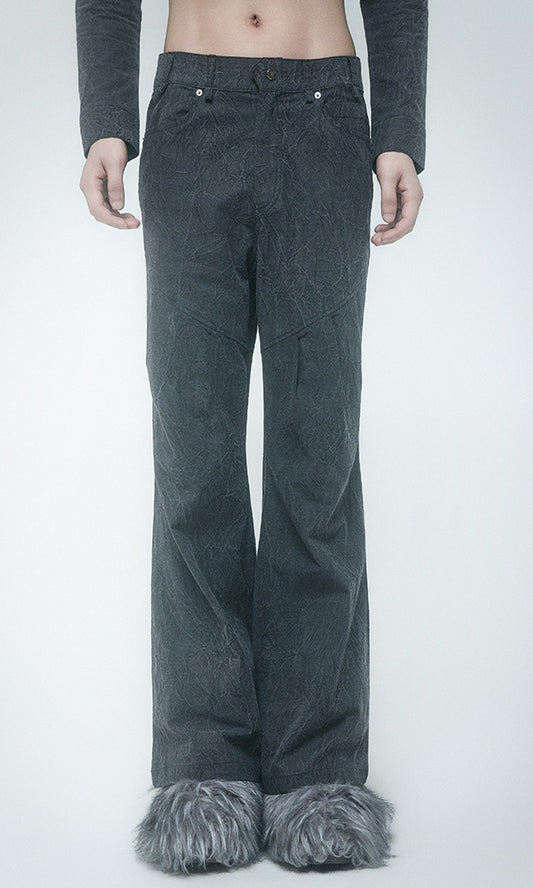 【Reculer レキュリー】Wrinkle Skirt pants Charcoal