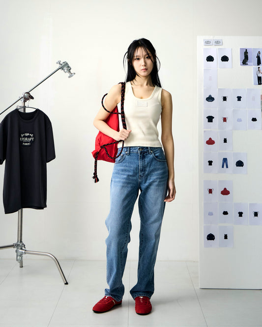 LOGO PATCH NYLON BAG -RED 