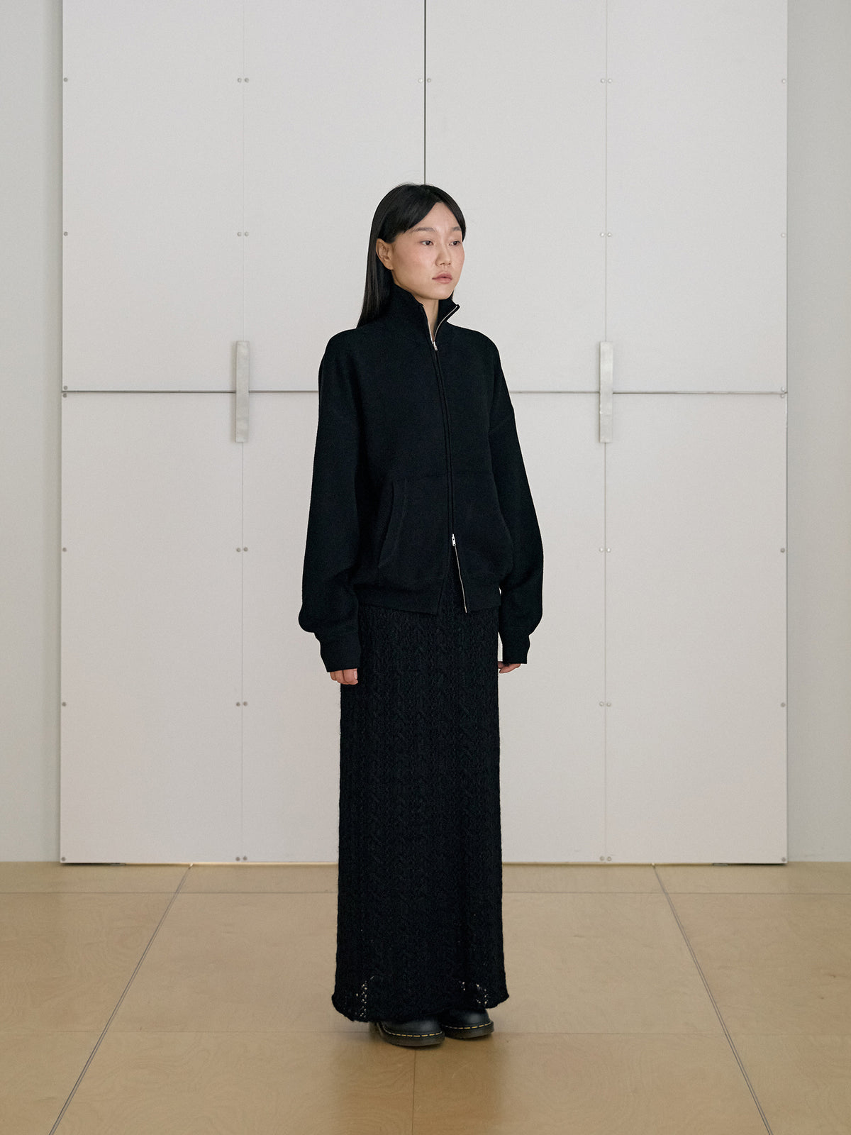MARAN Ray Zip-up Cardigan - Black 商品画像17/21