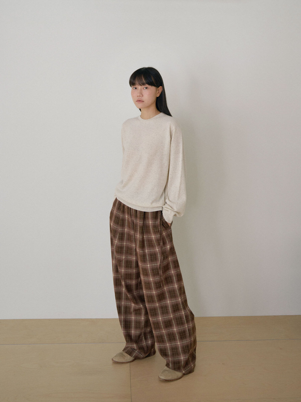 Cashmere Round Pullover - Oatmeal 10