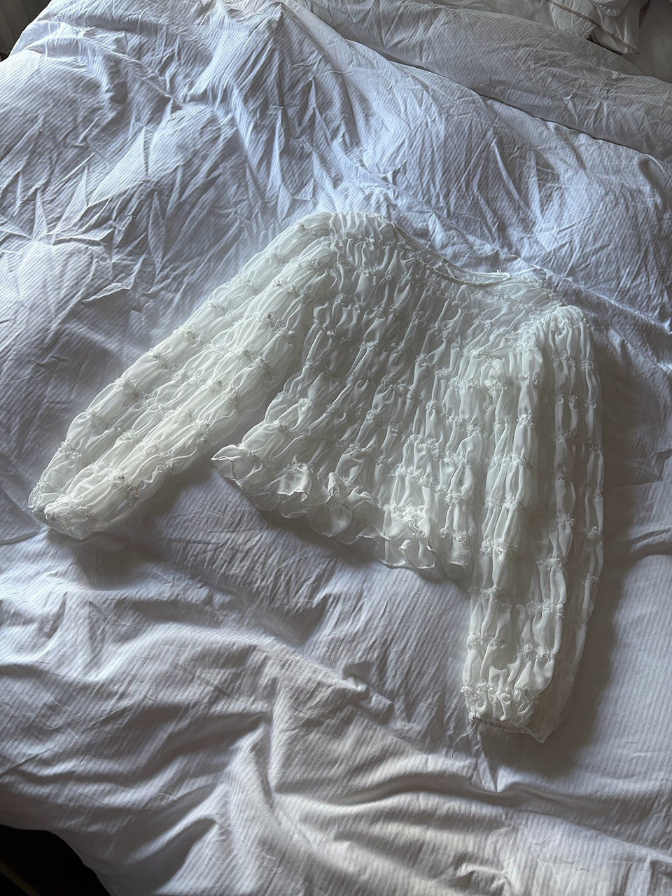 【A MA:DE】Honey Shirring blouse