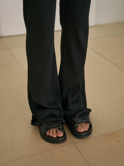 Lino Flare Pants - Black 7
